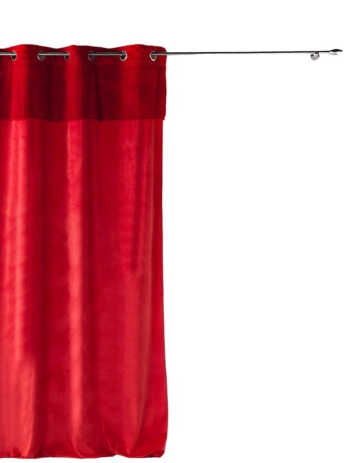 Rideau a poils doux 140 x 240 cm caresses rouge - Kiabi Rideau a poils doux 140 x 240 cm caresses rouge - Kiabi