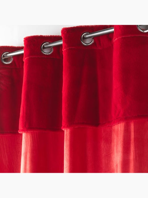 Rideau a poils doux 140 x 240 cm caresses rouge - Kiabi Rideau a poils doux 140 x 240 cm caresses rouge - Kiabi