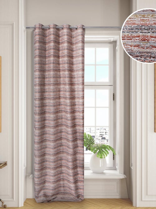 Rideau à rayures colorées - Kiabi