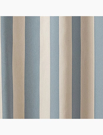 Rideau à rayures verticales en armure satin avec œillets