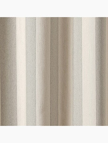 Rideau à rayures verticales en armure satin avec œillets