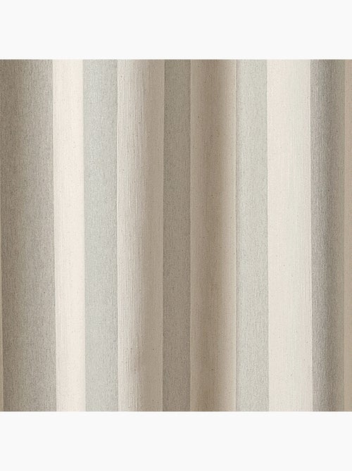 Rideau à rayures verticales en armure satin avec œillets - Kiabi