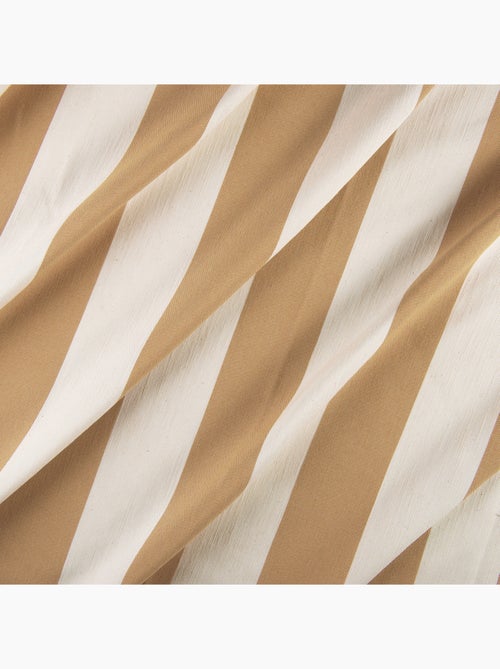 Rideau à rayures verticales en armure satin avec œillets - Kiabi