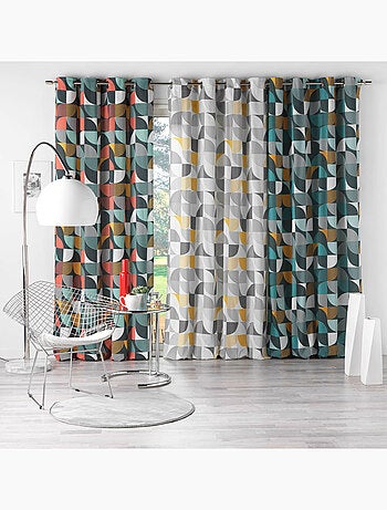 Rideau à tendance géométrique