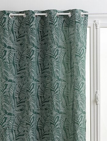 Rideau à tissu jacquard à motifs feuilles FOLHA