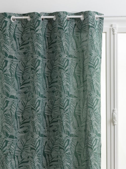 Rideau à tissu jacquard à motifs feuilles FOLHA - Kiabi Rideau à tissu jacquard à motifs feuilles FOLHA - Kiabi