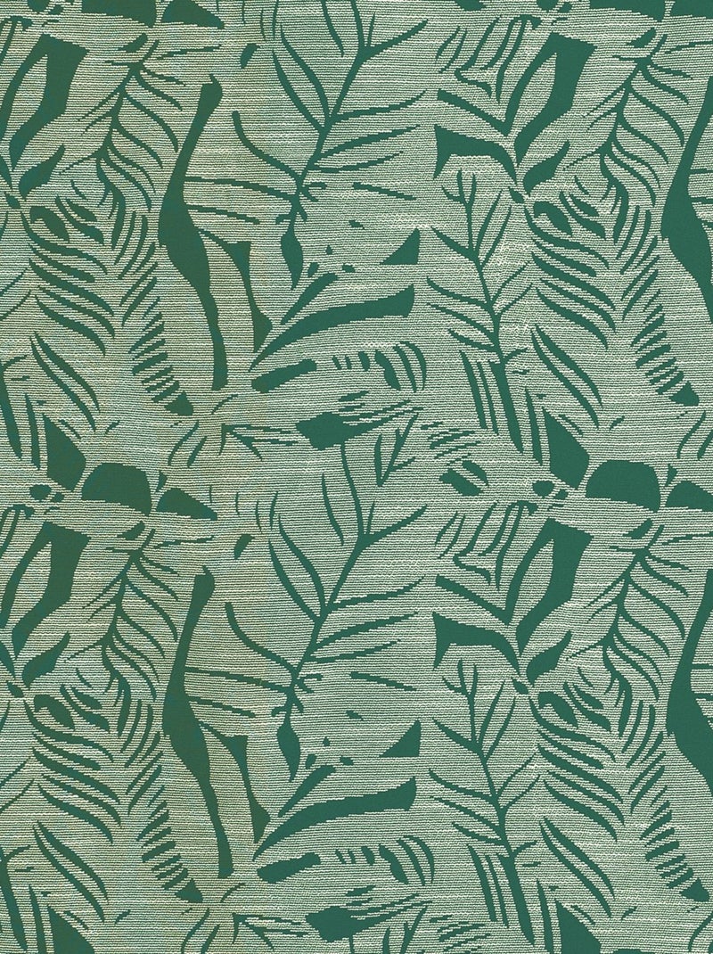 Rideau à tissu jacquard à motifs feuilles FOLHA Vert - Kiabi