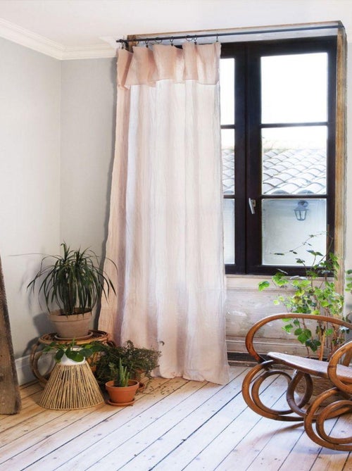 Rideau Ajustable 140x300 cm Gaze de Coton - Kiabi