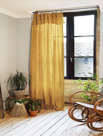 Rideau Ajustable 140x300 cm Gaze de Coton