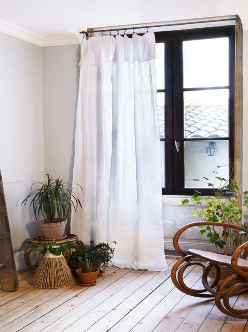Rideau ajustable 140x300 en double Gaze de coton - Kiabi