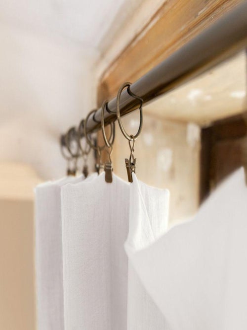 Rideau ajustable 140x300 en double Gaze de coton - Kiabi