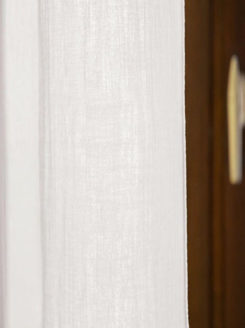 Rideau ajustable 140x300 en double Gaze de coton - Kiabi