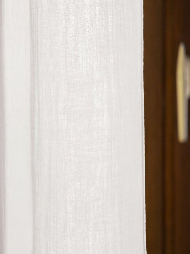 Rideau ajustable 140x300 en double Gaze de coton Blanc - Kiabi