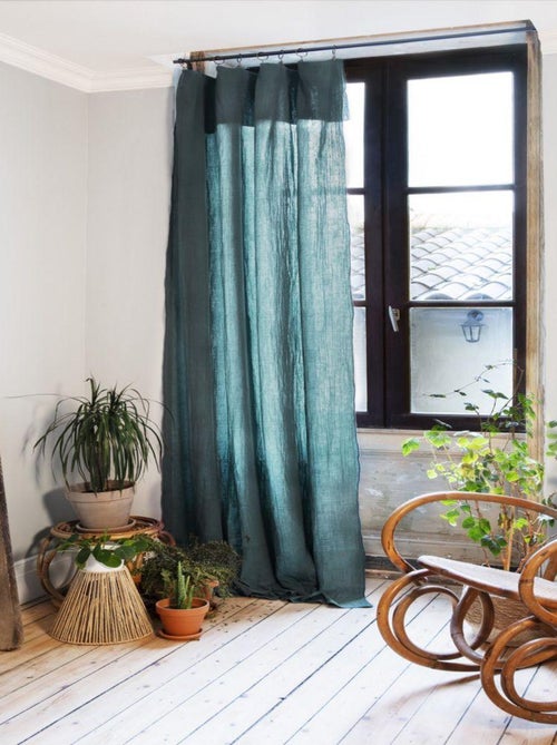 Rideau ajustable 140x300 en double Gaze de coton - Kiabi