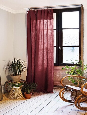 Rideau ajustable 140x300 en double Gaze de coton