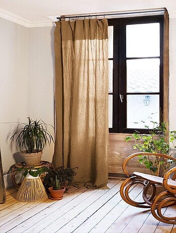 Rideau ajustable 140x300 en double Gaze de coton