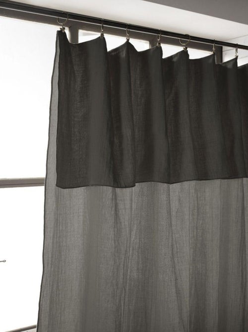 Rideau ajustable 140x300 en double Gaze de coton - Kiabi Rideau ajustable 140x300 en double Gaze de coton - Kiabi
