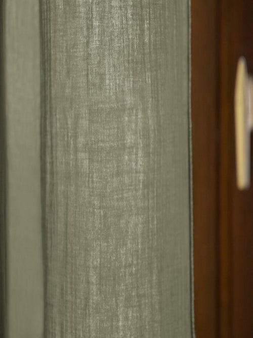 Rideau ajustable 140x300 en double Gaze de coton - Kiabi