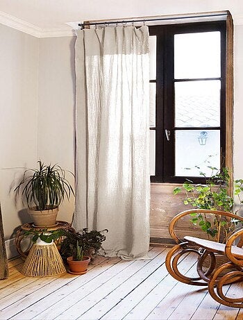 Rideau ajustable 140x300 en double Gaze de coton