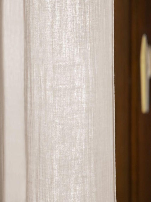 Rideau ajustable 140x300 en double Gaze de coton - Kiabi