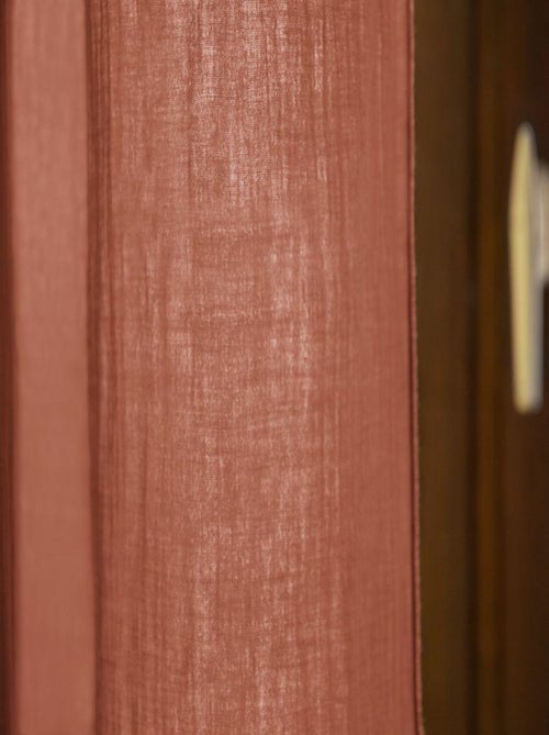 Rideau ajustable 140x300 en double Gaze de coton - Kiabi