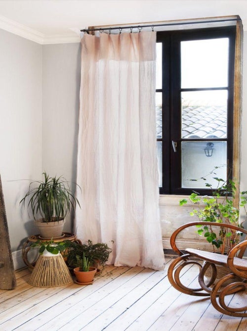 Rideau ajustable 140x300 en double Gaze de coton - Kiabi