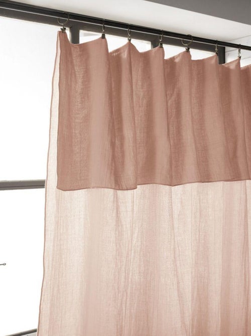Rideau ajustable 140x300 en double Gaze de coton - Kiabi Rideau ajustable 140x300 en double Gaze de coton - Kiabi