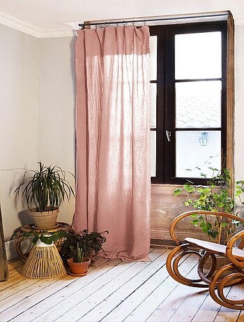 Rideau ajustable 140x300 en double Gaze de coton