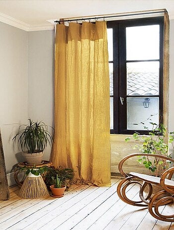 Rideau ajustable 140x300 en double Gaze de coton