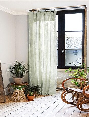 Rideau ajustable 140x300 en double Gaze de coton