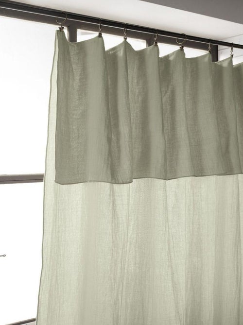 Rideau ajustable 140x300 en double Gaze de coton - Kiabi Rideau ajustable 140x300 en double Gaze de coton - Kiabi