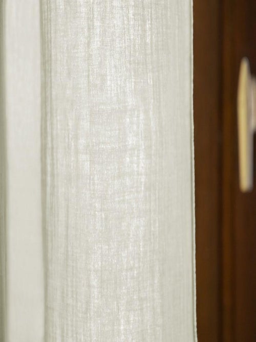 Rideau ajustable 140x300 en double Gaze de coton - Kiabi Rideau ajustable 140x300 en double Gaze de coton - Kiabi