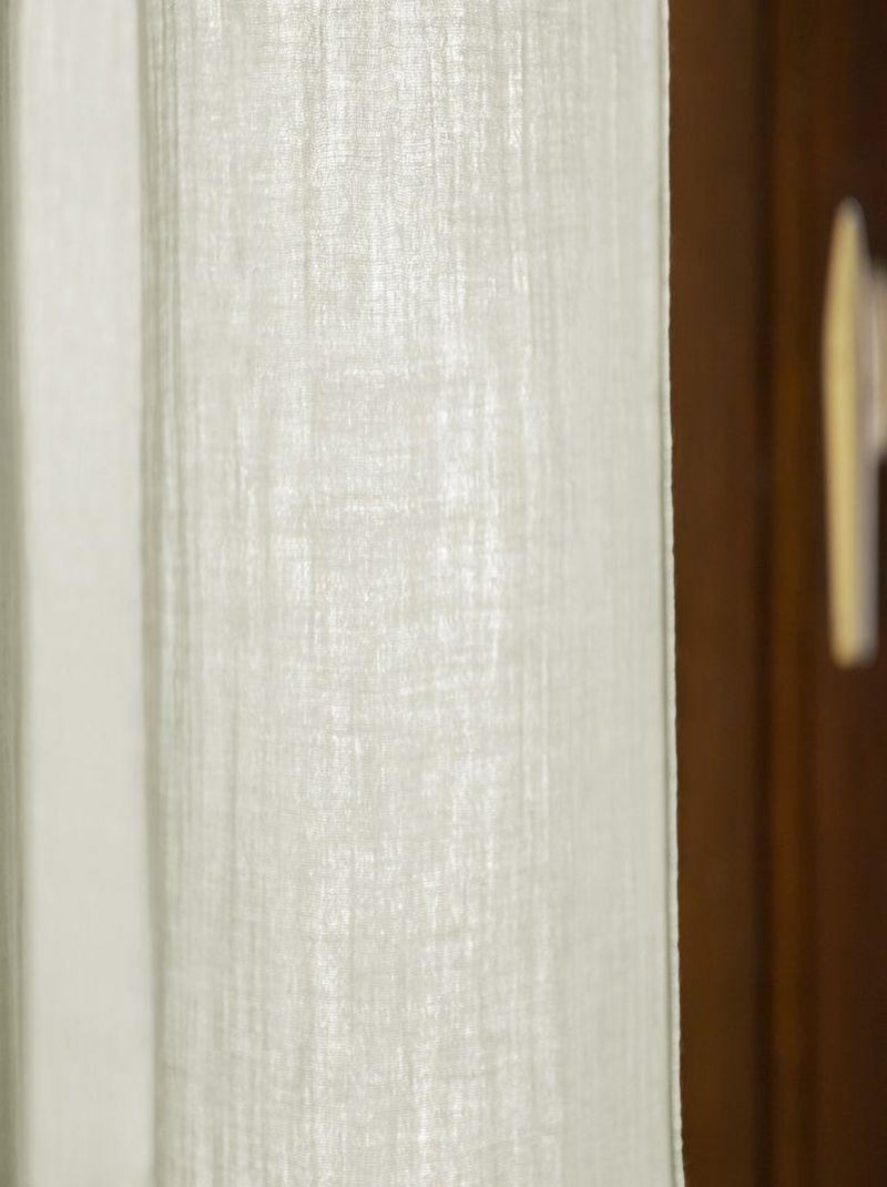 Rideau ajustable 140x300 en double Gaze de coton Vert clair - Kiabi