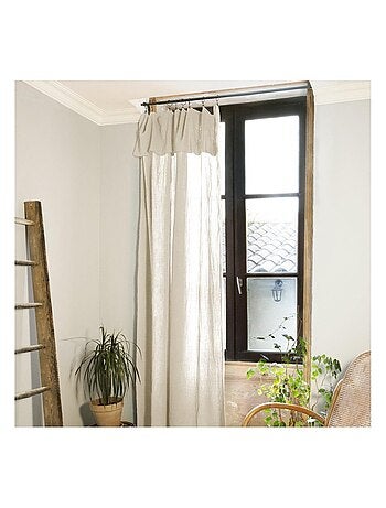Rideau ajustable + 8 anneaux pince collection Gaia