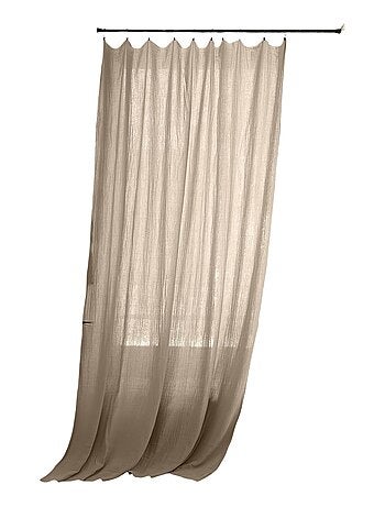 Rideau ajustable + 8 anneaux pince collection Gaia