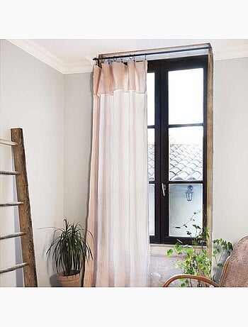 Rideau ajustable + 8 anneaux pince collection Gaia