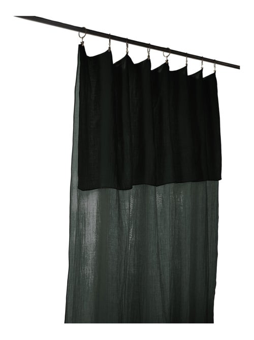 Rideau ajustable + 8 anneaux pince collection Gaia - Kiabi Rideau ajustable + 8 anneaux pince collection Gaia - Kiabi