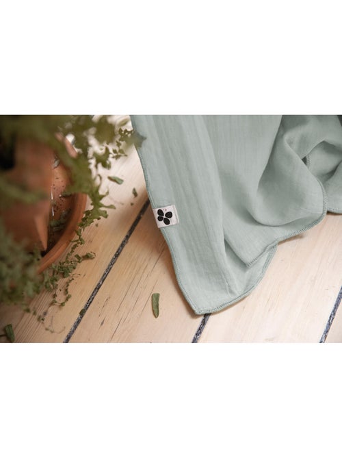 Rideau ajustable + 8 anneaux pince – Gaze de coton – Gaïa - Kiabi