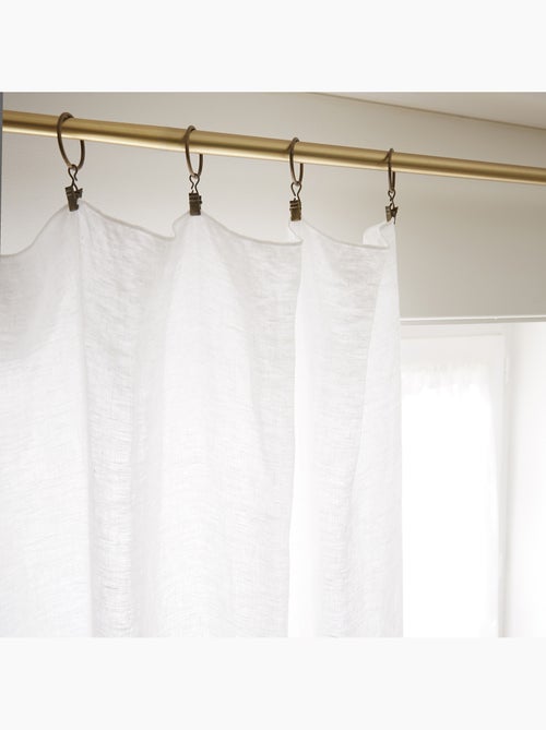 Rideau Ajustable + 8 Anneaux Pince – Lin Lavé Français Luxe - Soline - Kiabi Rideau Ajustable + 8 Anneaux Pince – Lin Lavé Français Luxe - Soline - Kiabi