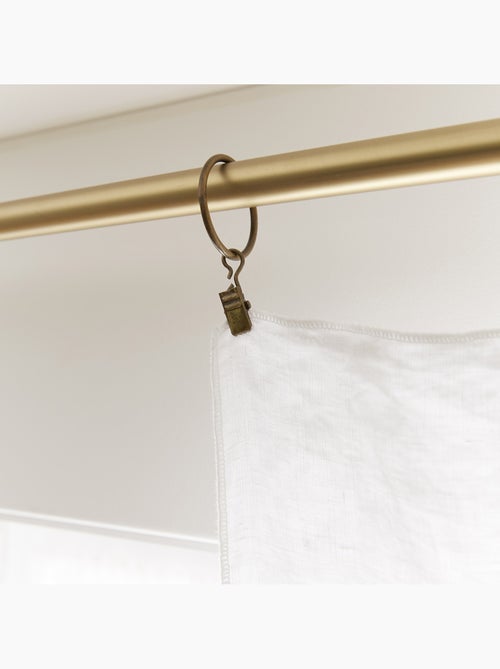 Rideau Ajustable + 8 Anneaux Pince – Lin Lavé Français Luxe - Soline - Kiabi Rideau Ajustable + 8 Anneaux Pince – Lin Lavé Français Luxe - Soline - Kiabi