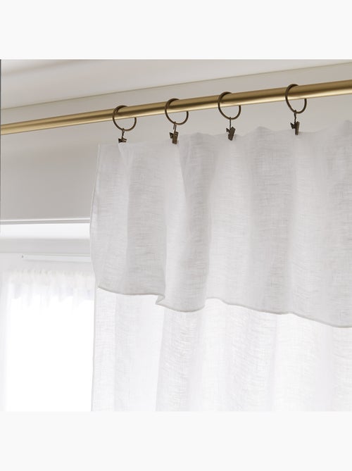 Rideau Ajustable + 8 Anneaux Pince – Lin Lavé Français Luxe - Soline - Kiabi Rideau Ajustable + 8 Anneaux Pince – Lin Lavé Français Luxe - Soline - Kiabi