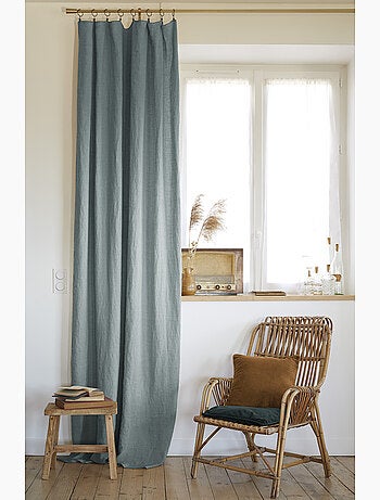 Rideau Ajustable + 8 Anneaux Pince – Lin Lavé Français Luxe - Soline