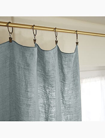 Rideau Ajustable + 8 Anneaux Pince – Lin Lavé Français Luxe - Soline