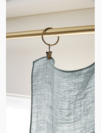 Rideau Ajustable + 8 Anneaux Pince – Lin Lavé Français Luxe - Soline