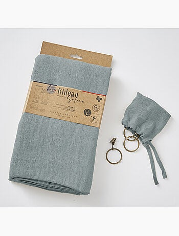 Rideau Ajustable + 8 Anneaux Pince – Lin Lavé Français Luxe - Soline