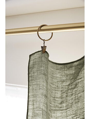Rideau Ajustable + 8 Anneaux Pince – Lin Lavé Français Luxe - Soline