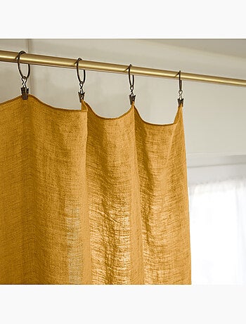 Rideau Ajustable + 8 Anneaux Pince – Lin Lavé Français Luxe - Soline