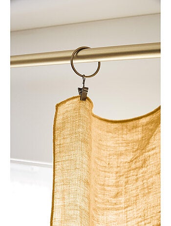 Rideau Ajustable + 8 Anneaux Pince – Lin Lavé Français Luxe - Soline