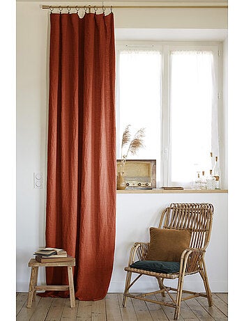 Rideau Ajustable + 8 Anneaux Pince – Lin Lavé Français Luxe - Soline