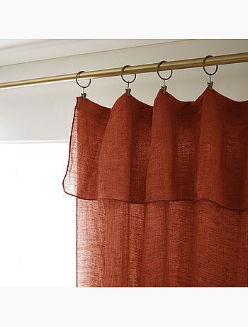 Rideau Ajustable + 8 Anneaux Pince – Lin Lavé Français Luxe - Soline